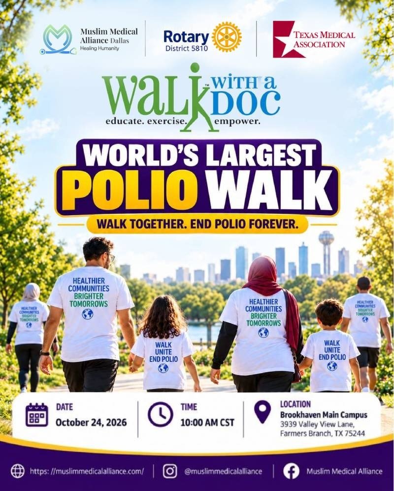 World Largest Polio Walk flyer